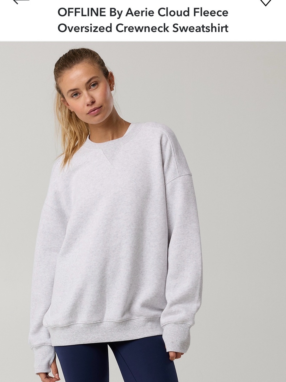 Aerie Cloud Fleece Oversized Crewneck Sweatshirt